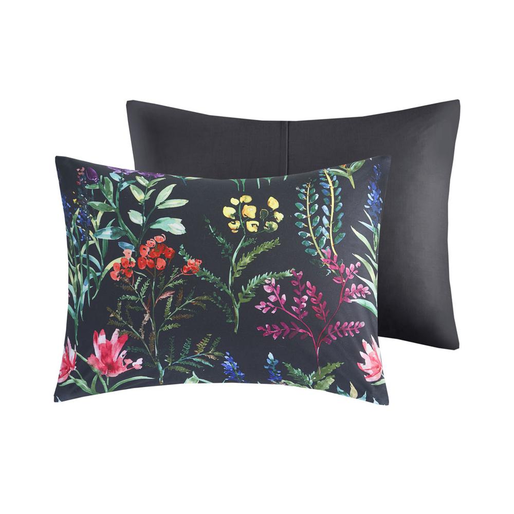 Tasha 5 Piece Comforter Set, Black color