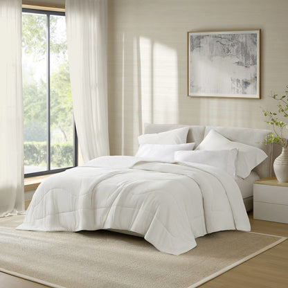 Reversible Tencel Comforter Blanket, White color