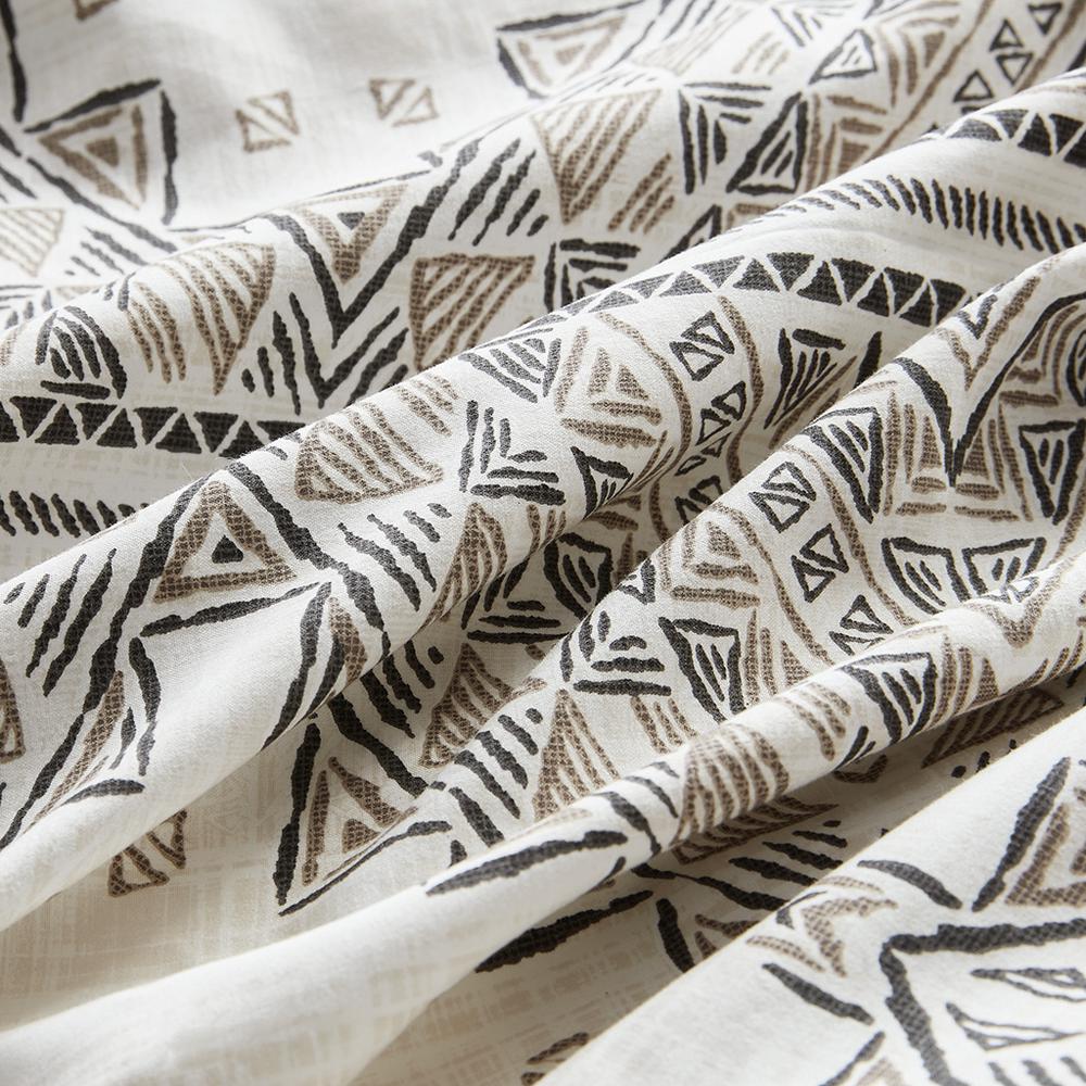 4 Piece Printed Duvet Cover Set with Throw Pillow