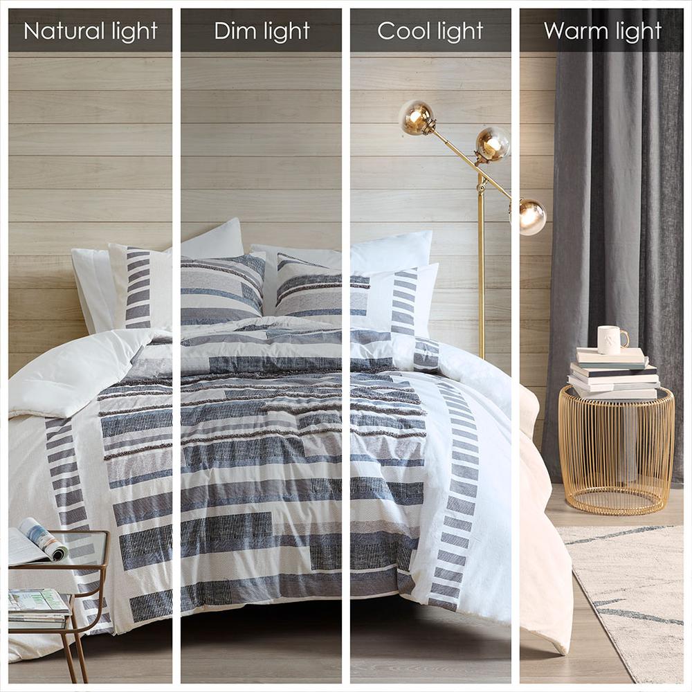 3 Piece Cotton Printed Comforter Set w/ trims