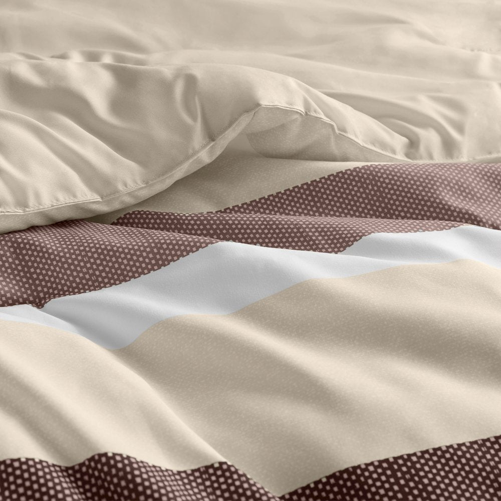 Blais Stripe Textured Print Comforter Set