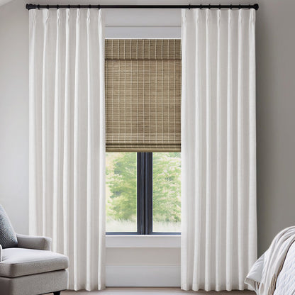 Emery 300gsm poly linen with 7 pinch pleat per pc