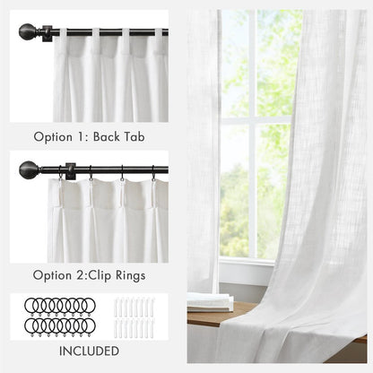 Emery 300gsm poly linen with 7 pinch pleat per pc