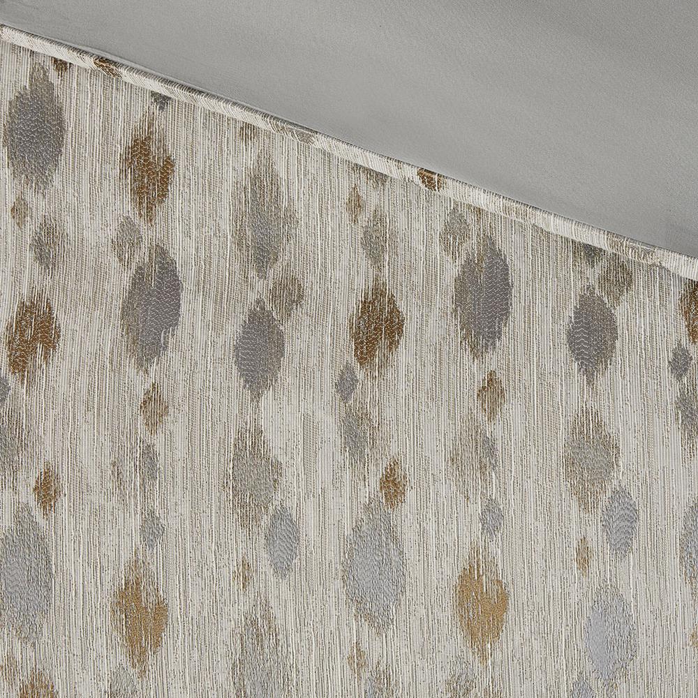 Sanctuary Comforter King 9 Piece Set, Taupe/Gold color