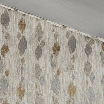 Sanctuary Comforter King 9 Piece Set, Taupe/Gold color