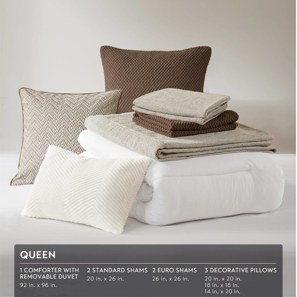 Chapman Comforter Set, Nuetual Ivory color