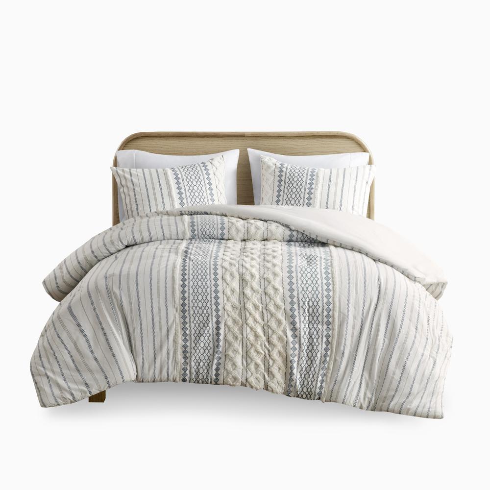 Cotton Printed Comforter Set with Chenille