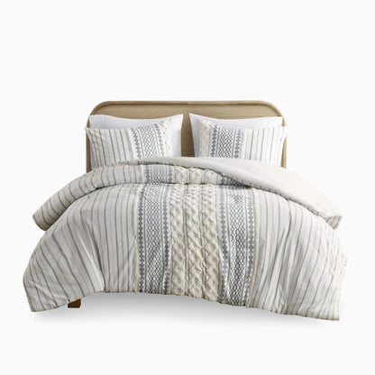 Cotton Printed Comforter Set with Chenille