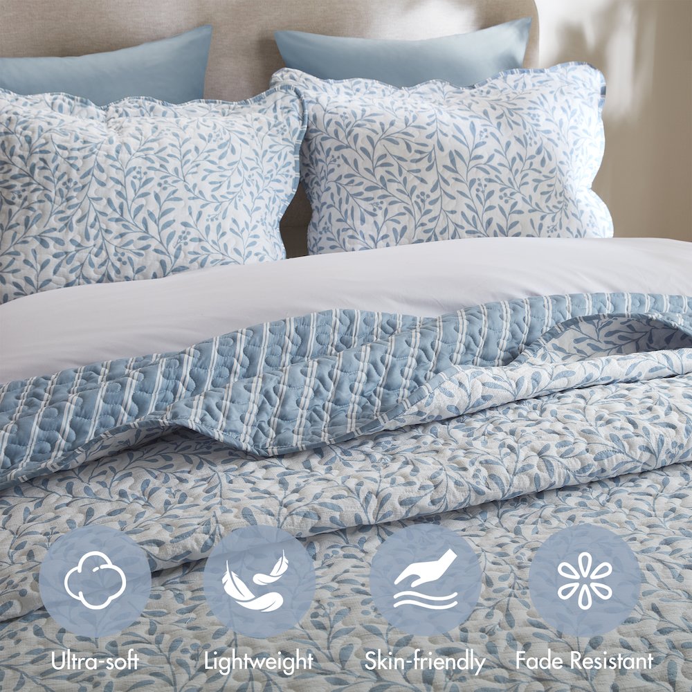 Darcy 3 Piece Print Quilt Set