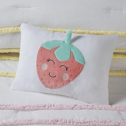 Cotton Comforter Set with Chenille Trim