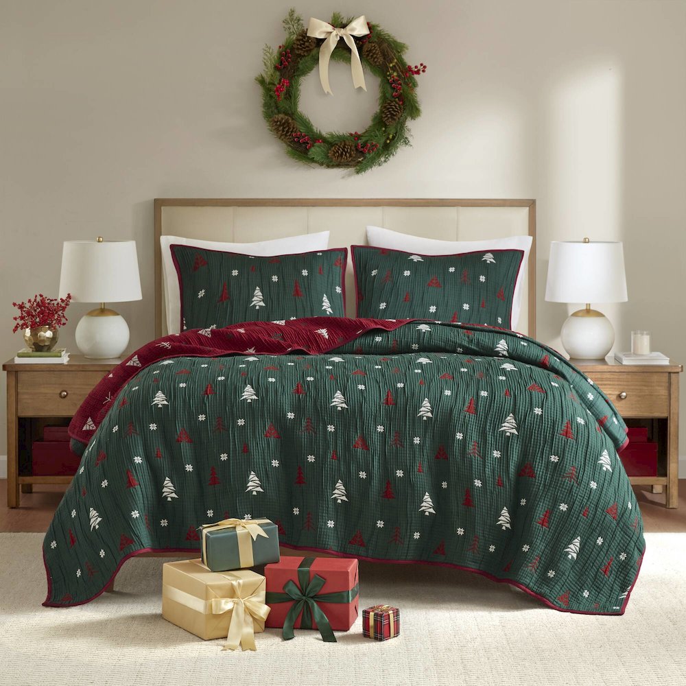Winter Coverlet Mini Set, Red color