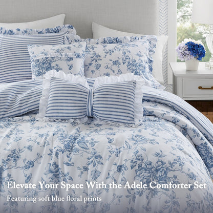 5 Pieces Comforter Set with Decorative Pillows