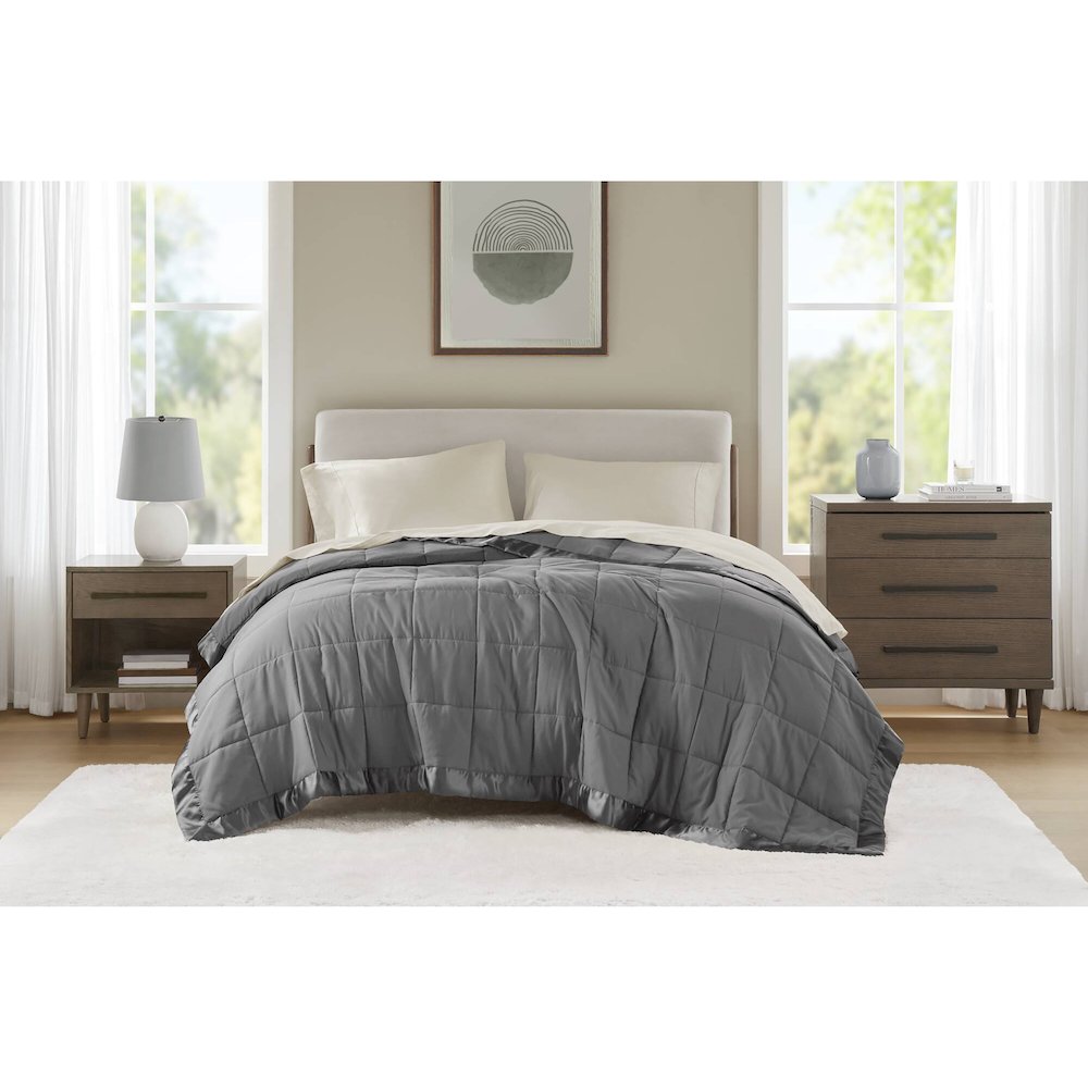 Windom Lightweight Down Alternative Blanket with Satin Trim
