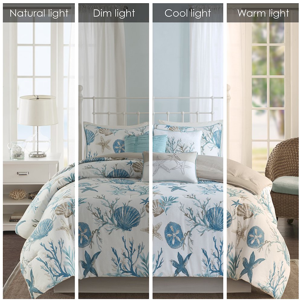 7 Piece Cotton Sateen Comforter Set