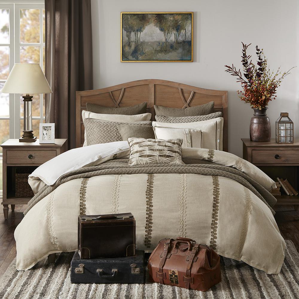 Chateau Comforter Set, Linen color
