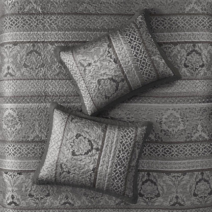 5 Piece Reversible Jacquard Bedspread Set