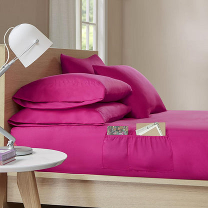 Sheet Set with Side Storage Pockets