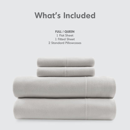 Cotton Blend Jersey Knit All Season Sheet Set, Grey color