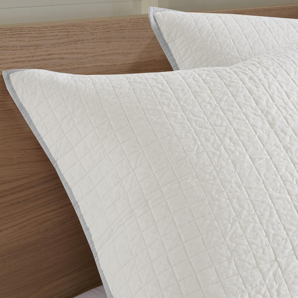 Cotton Jacquard Comforter Set with Euro Shams and Throw Pillows