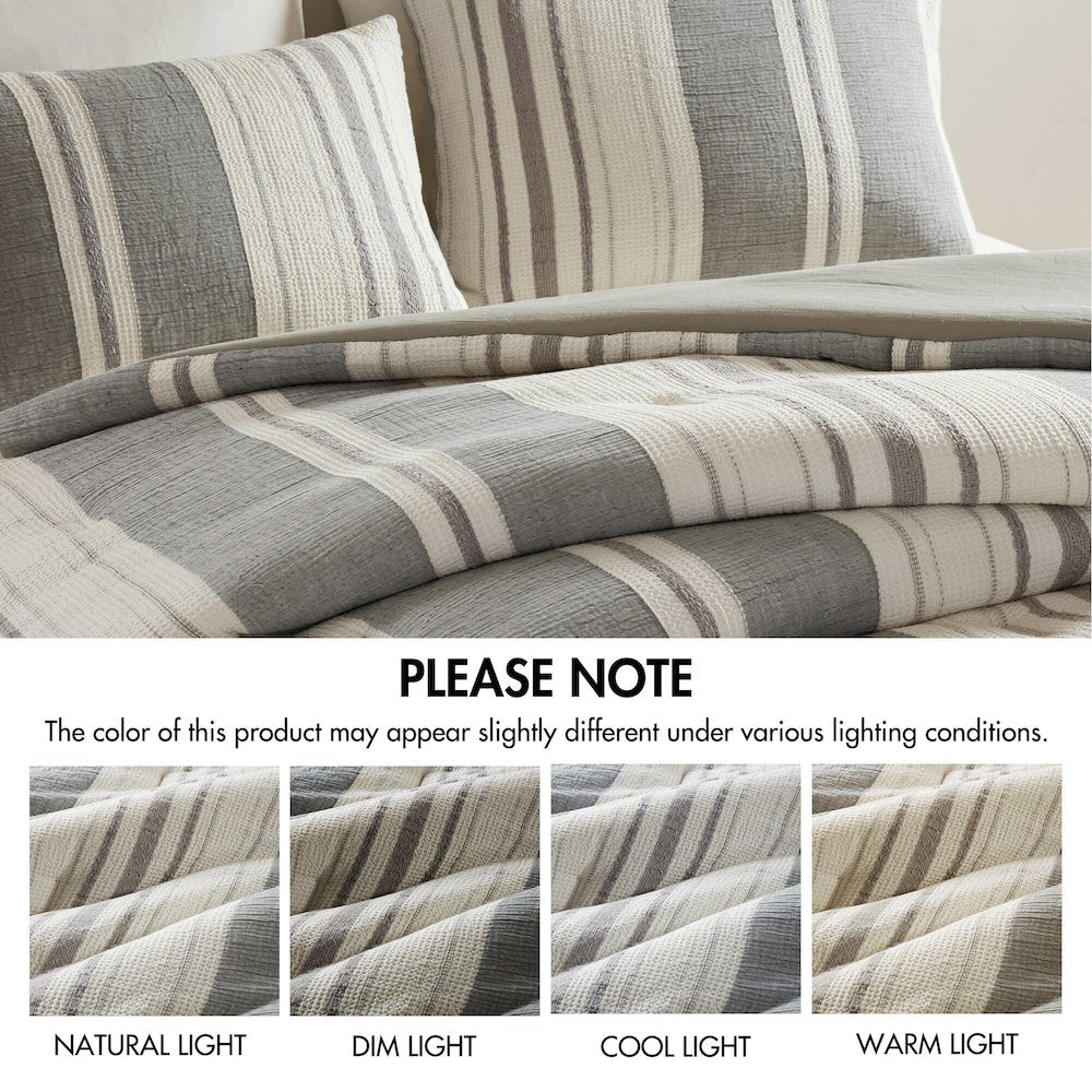 Mesa Comforter 3 PCS Set, Grey color