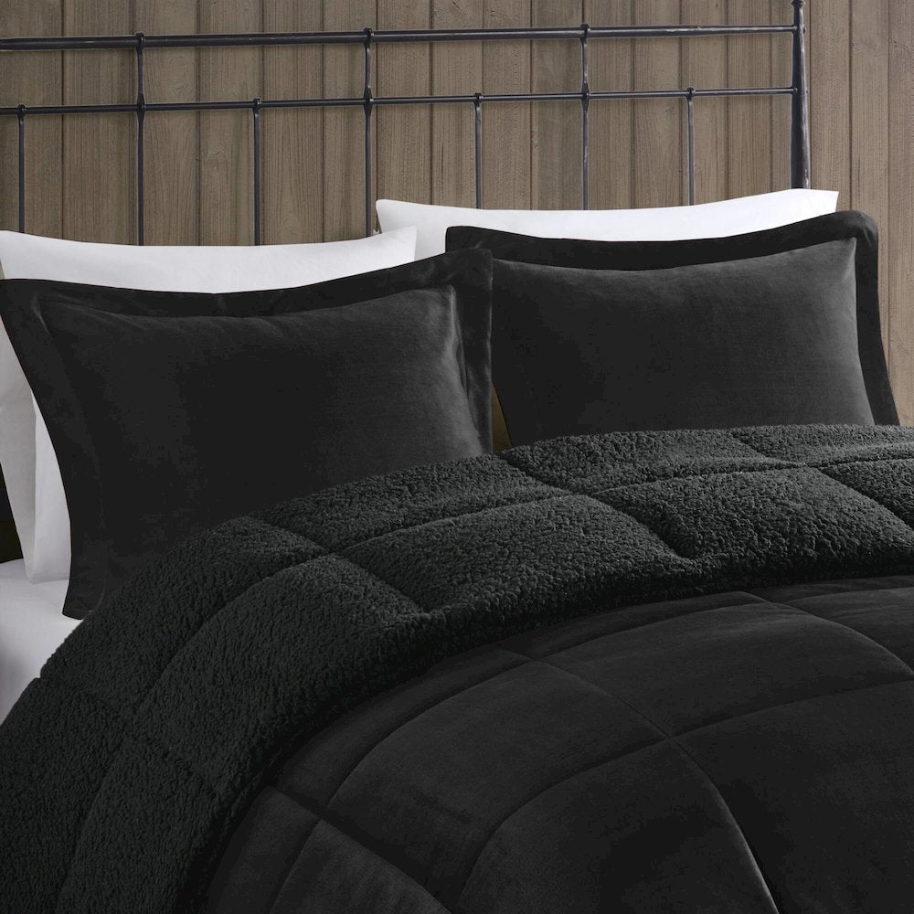 Plush to Sherpa Down Alternative Comforter Set