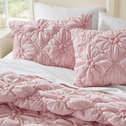 Lily 3PCS Comforter Set, Pink color