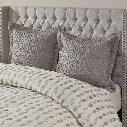 Sanctuary Comforter King 9 Piece Set, Taupe/Gold color
