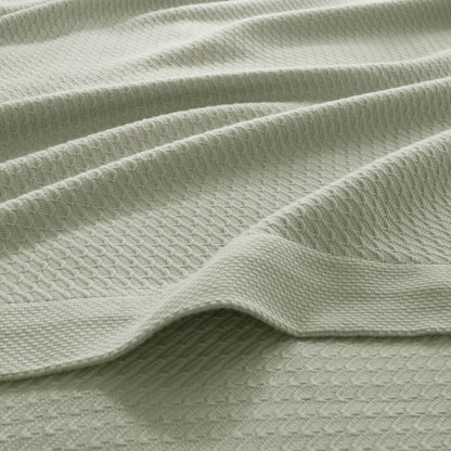 Egyptian Cotton Blanket, Sage Green color