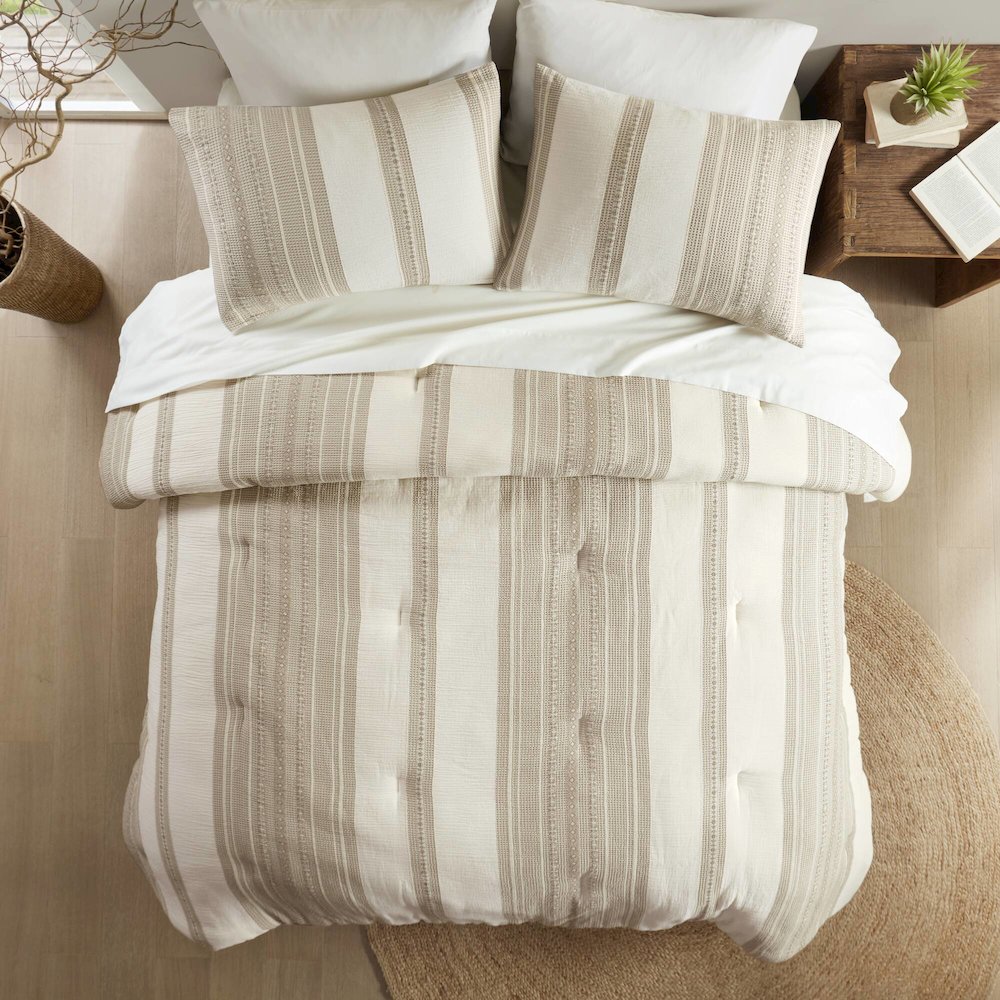 Mesa Comforter 3 PCS Set, Tan color
