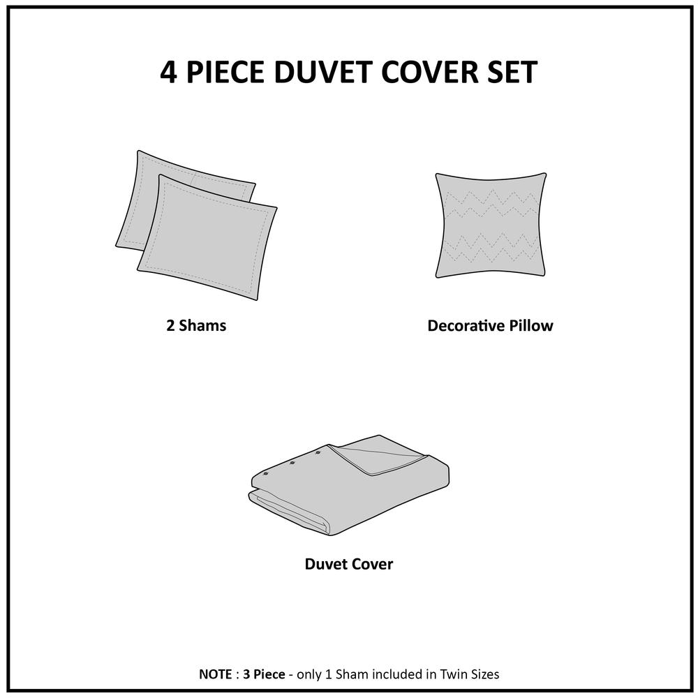 Watercolor Tie Dye Printed Duvet Cover Set with Throw Pillow