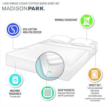Cotton Blend 4 PC Sheet Set