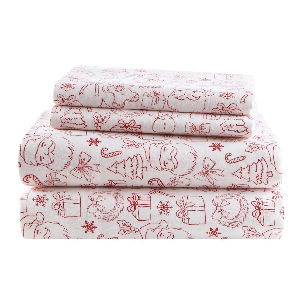 100% Cotton Flannel Pigment Printed Sheet Set