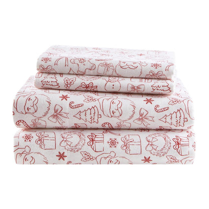 100% Cotton Flannel Pigment Printed Sheet Set