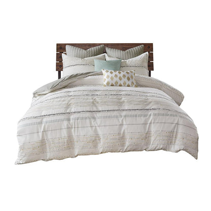 Boho Stripe Tassel Comforter Set, Belen Kox