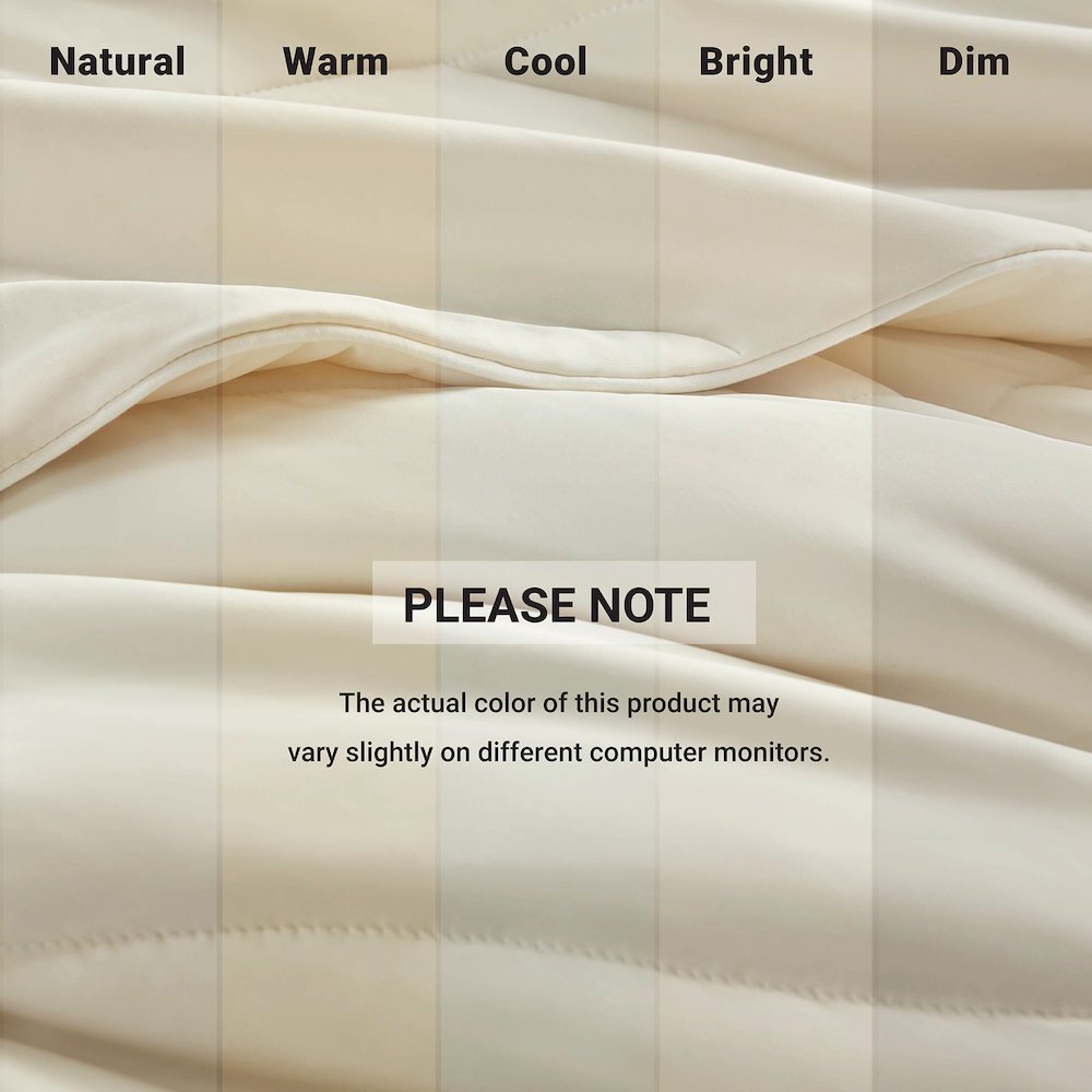 Reversible Tencel Comforter Blanket, Ivory color