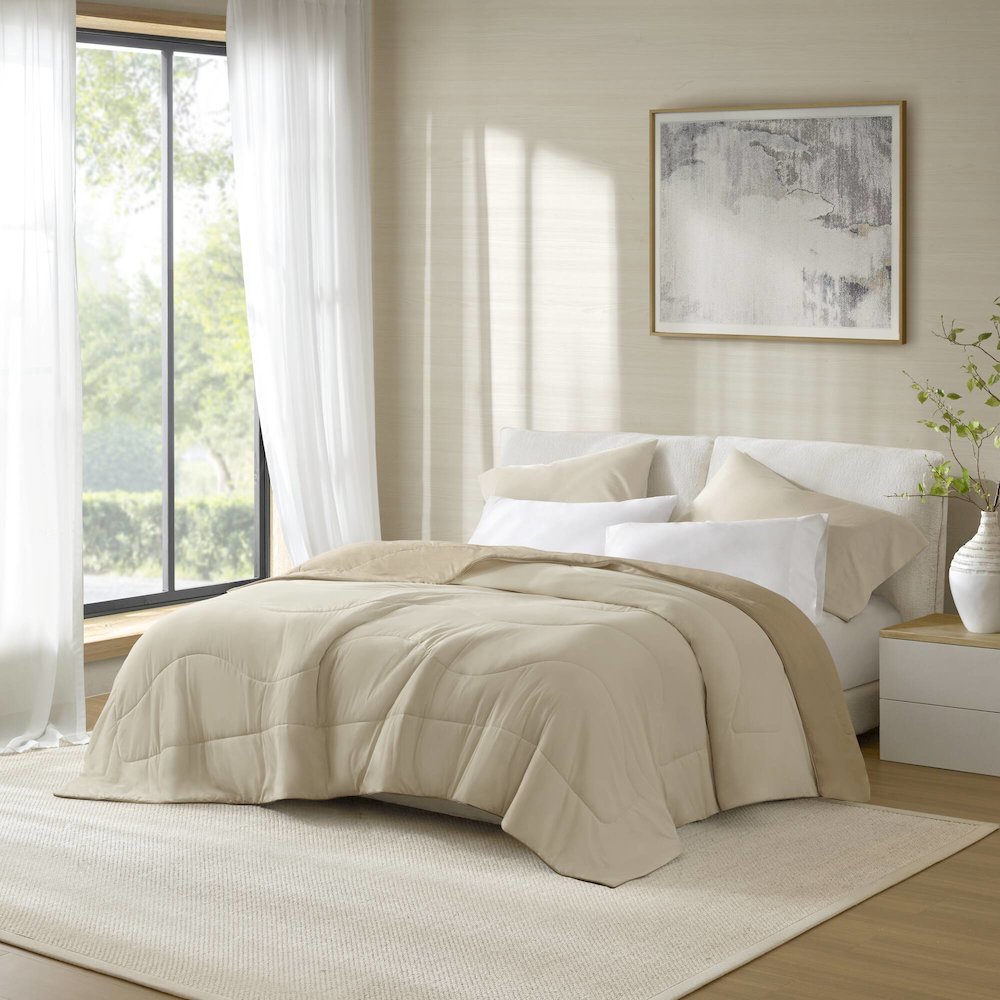 Reversible Tencel Comforter Blanket, Linen color