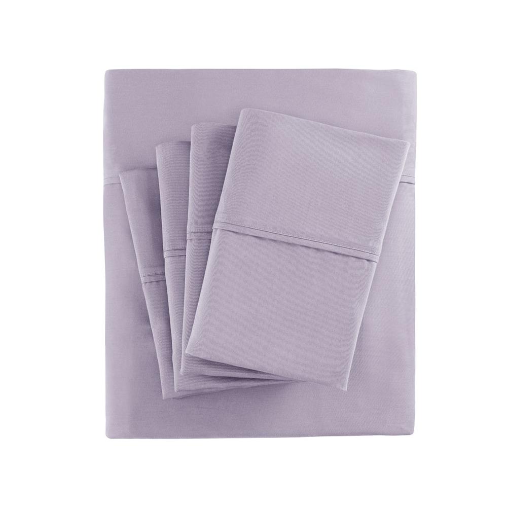 800 Thread Count Cotton Blend Sateen Sheet Set, Purple color