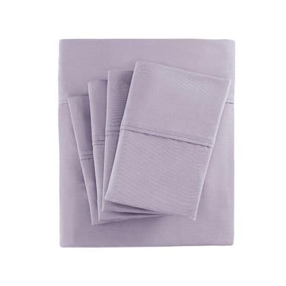 800 Thread Count Cotton Blend Sateen Sheet Set, Purple color
