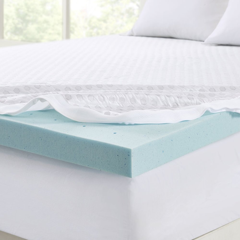 3" Cooling Gel Memory Foam Mattress Topper with Removable Cooling Cover