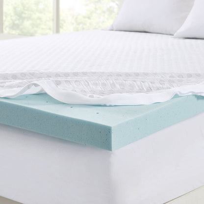 3" Cooling Gel Memory Foam Mattress Topper with Removable Cooling Cover