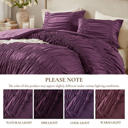 Mia Comforter Set, Purple color