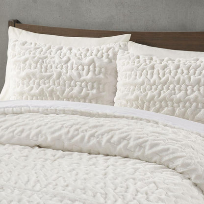 Ruched Fur Down Alternative Comforter Set
