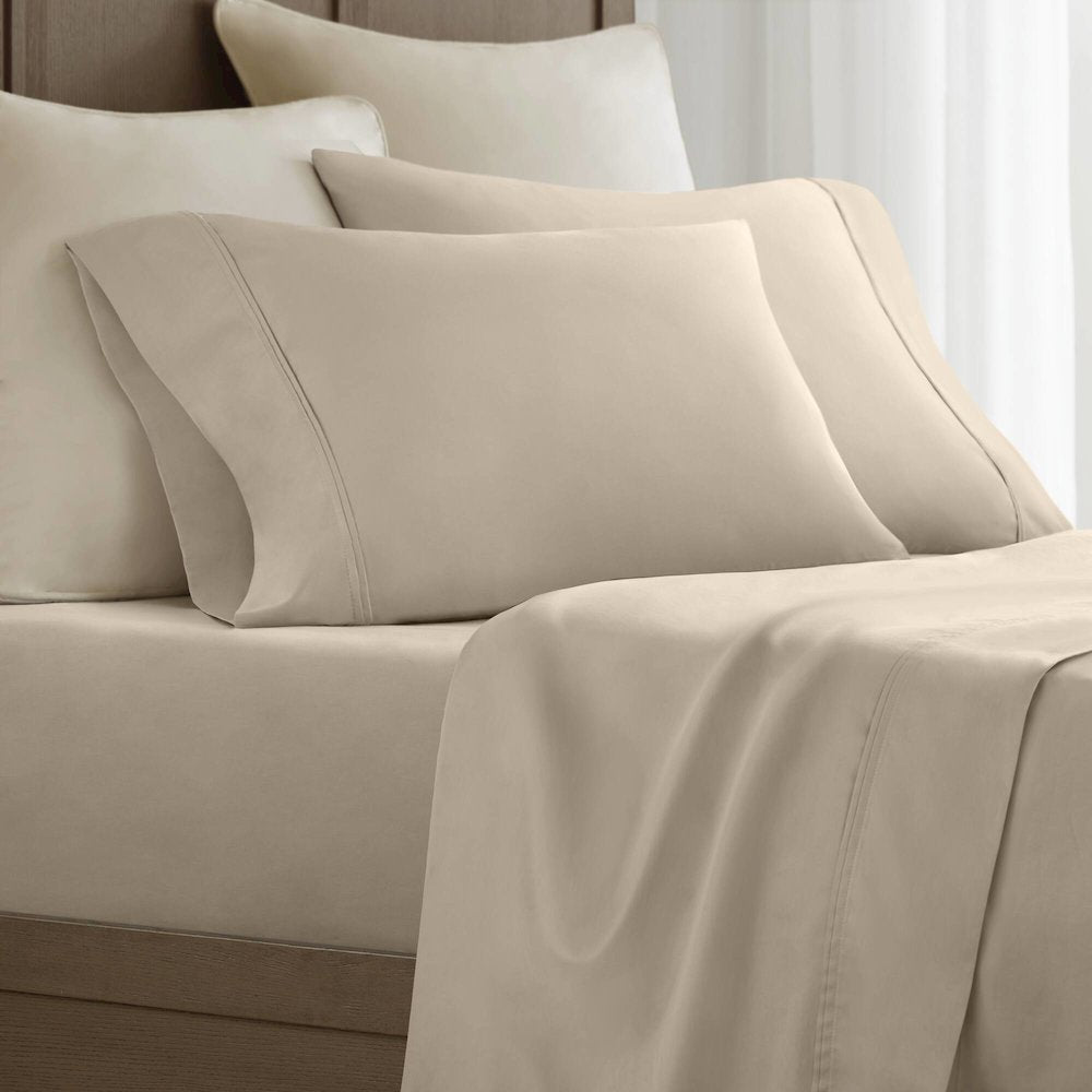 Sateen Pillowcase Set, Linen color