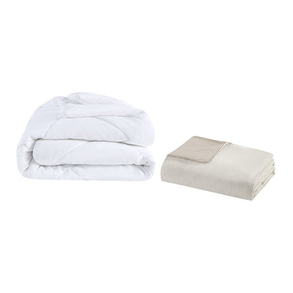 5 Piece Organic Cotton Oversized Comforter Cover Set w/removable insert