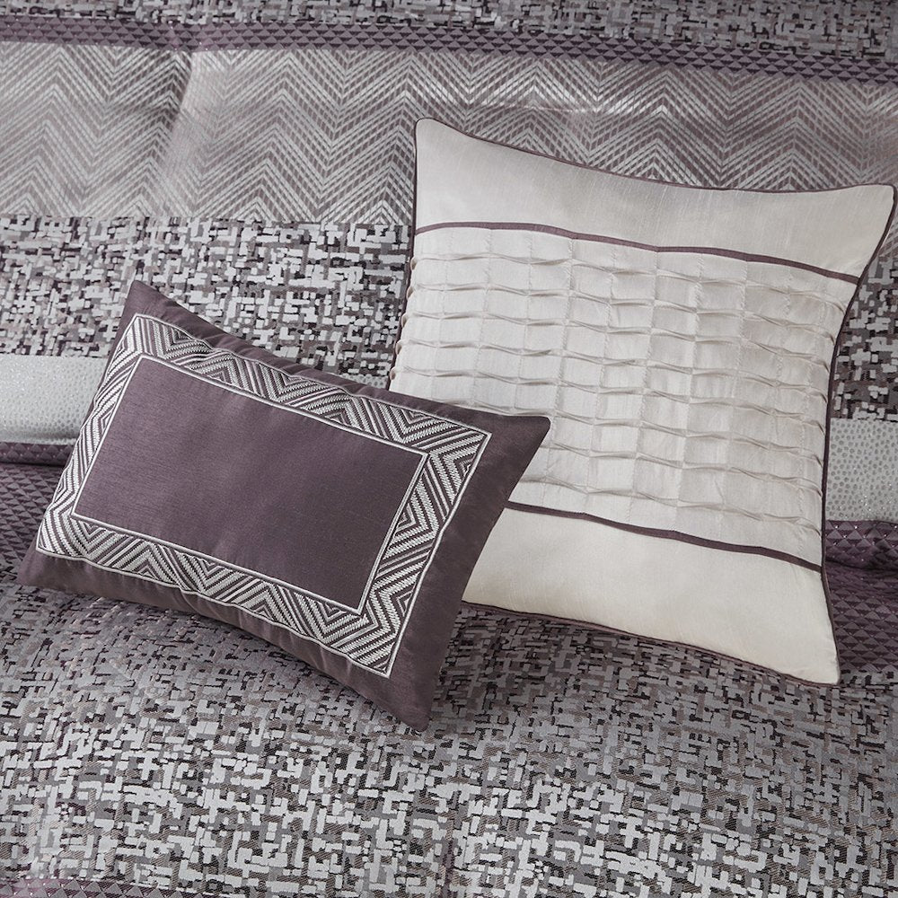 7 Piece Jacquard Comforter Set