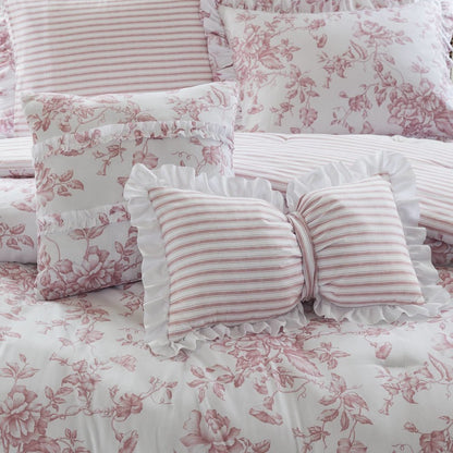 5 Pieces Comforter Set with Decorative Pillows