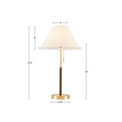 Two Tone Pull-chain Table Lamp
