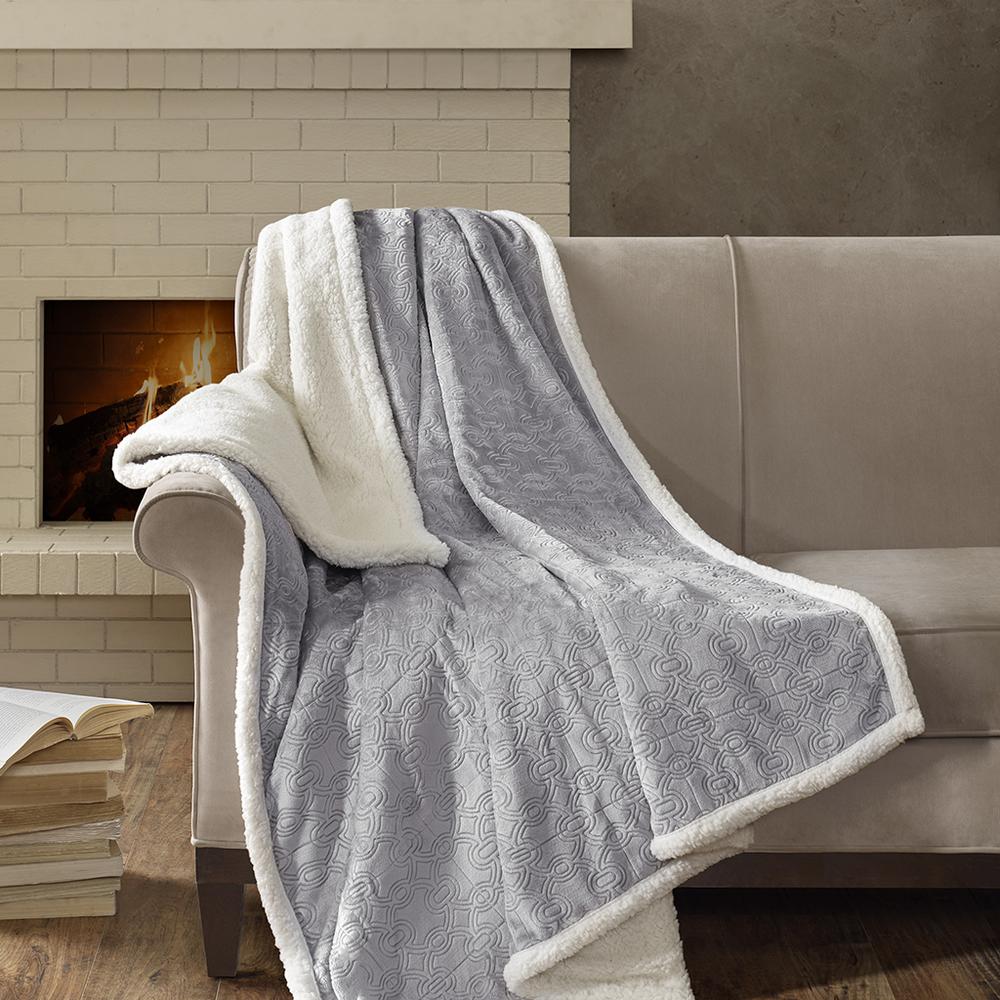 Oversized Textured Plush Throw