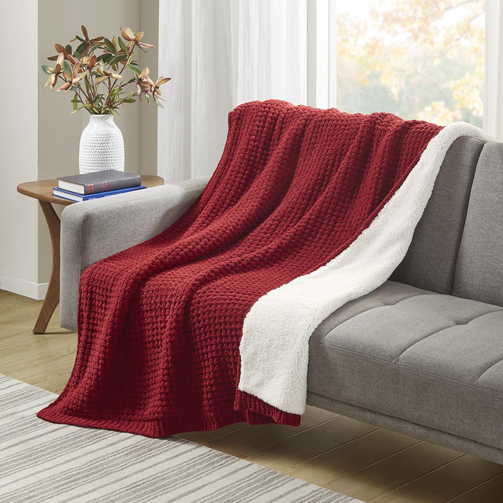 Waffle Knit Chenille Throw