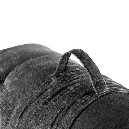 Edelia Poly Chenille Lounge Floor Pillow Cushion in Charcoal